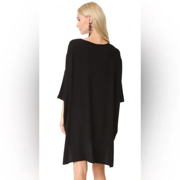 Diane Von Furstenberg Minimalist Madera Black Crepe Dress, size “P” Small