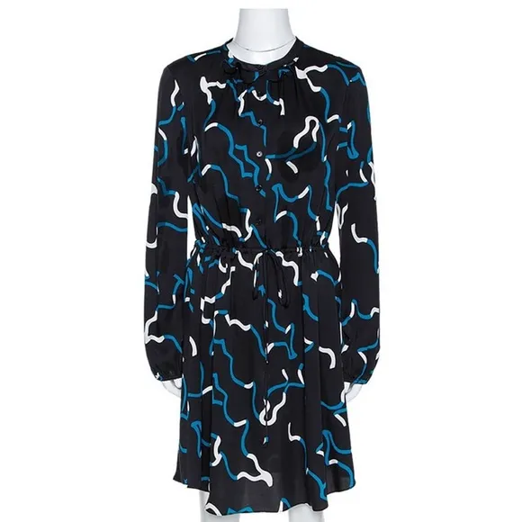 Diane Von Furstenberg Silk Printed Lindi Dress