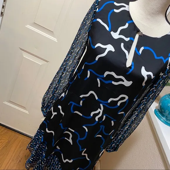 Diane Von Furstenberg Silk Printed Lindi Dress