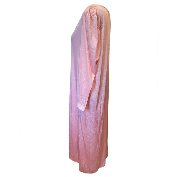 Diane Von Furstenberg Vintage 60s Pink Luxury Lingerie Intimates Sleepwear Dress