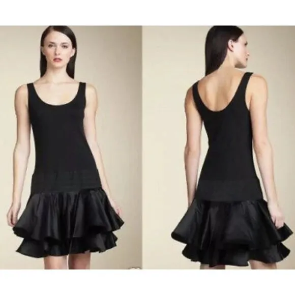 Diane Von Wool/ Silk Mini Ruffle Flare Quiet Luxury Dress Sz 0