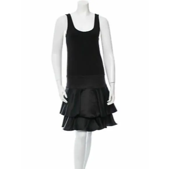 Diane Von Wool/ Silk Mini Ruffle Flare Quiet Luxury Dress Sz 0