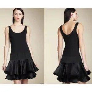 Diane Von Wool/ Silk Mini Ruffle Flare Quiet Luxury Dress Sz 0