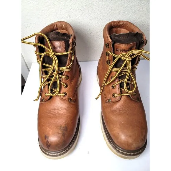 Die-hard Men's Brown Leather oil resistant Work Boots Size 11D