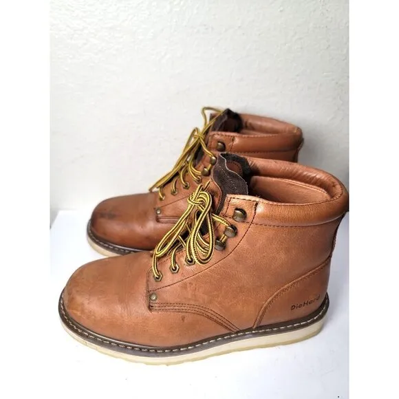 Die-hard Men's Brown Leather oil resistant Work Boots Size 11D