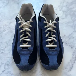 DIESEL Krypton Dark Light Blue Black Suede Tennis Shoes Sneakers Unisex Womens 7