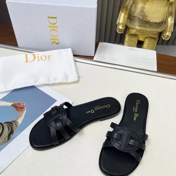 Dior Black Women's Slide Slippers