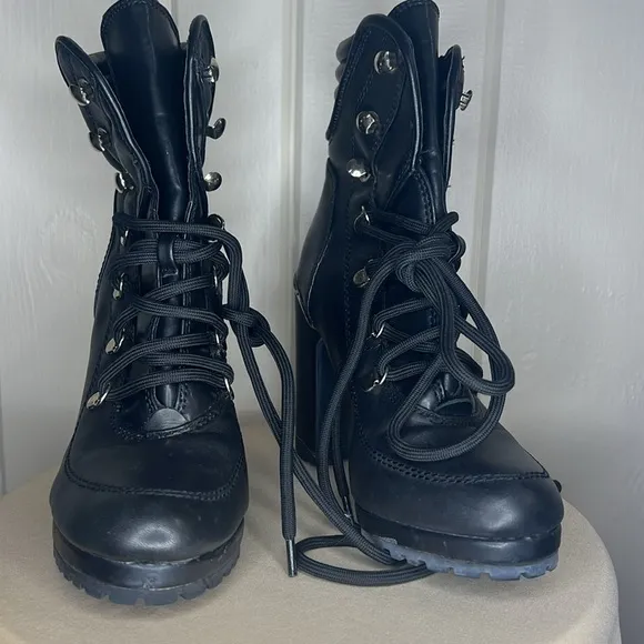 DKNY Womens Lenni Black Block Heel Dressy Almond Toe Ankle Boots Shoes