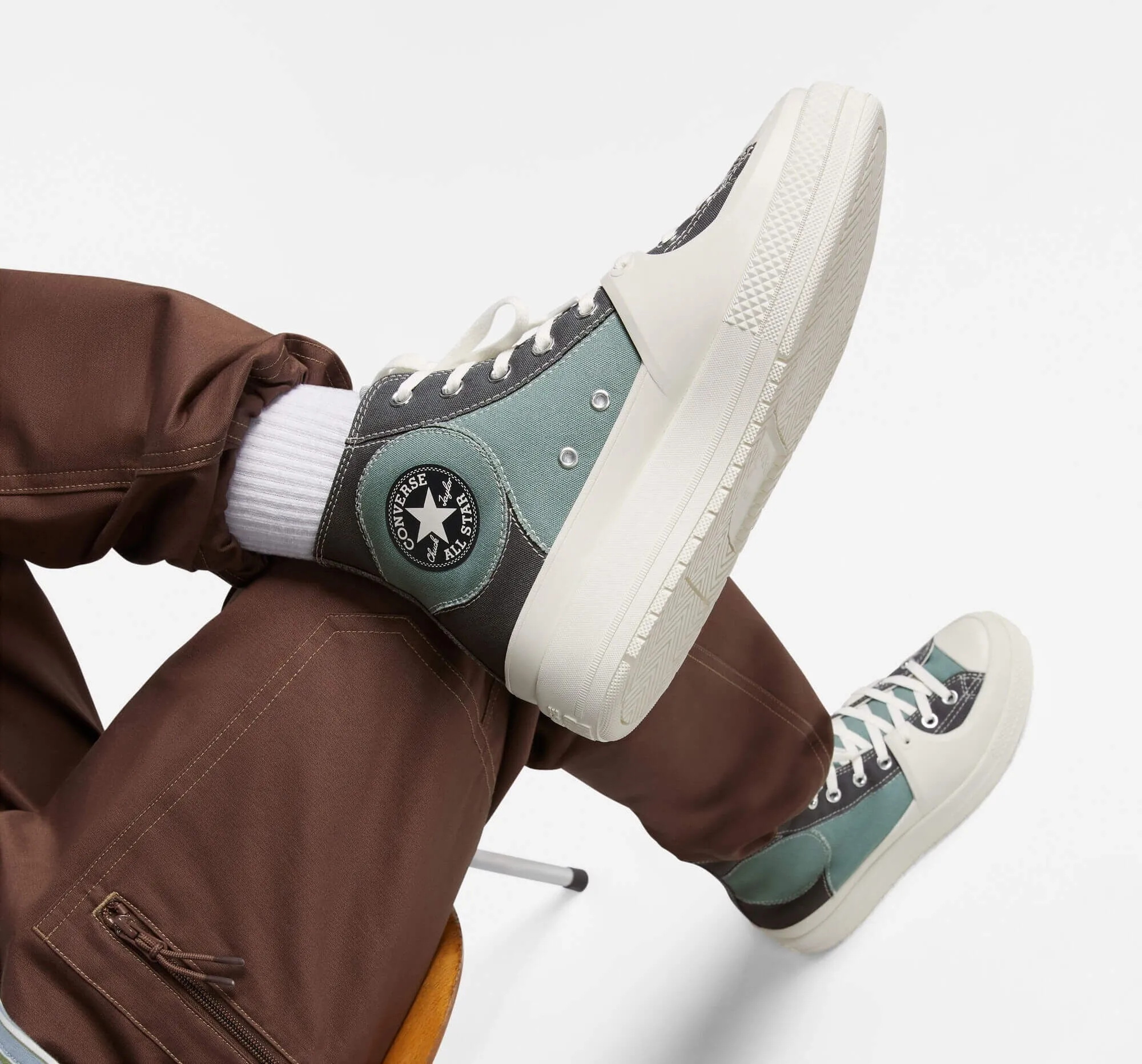Dámske tenisky Convserse Chuck Taylor All Star Construct Colorblock Tidepool Grey/Cyber Grey