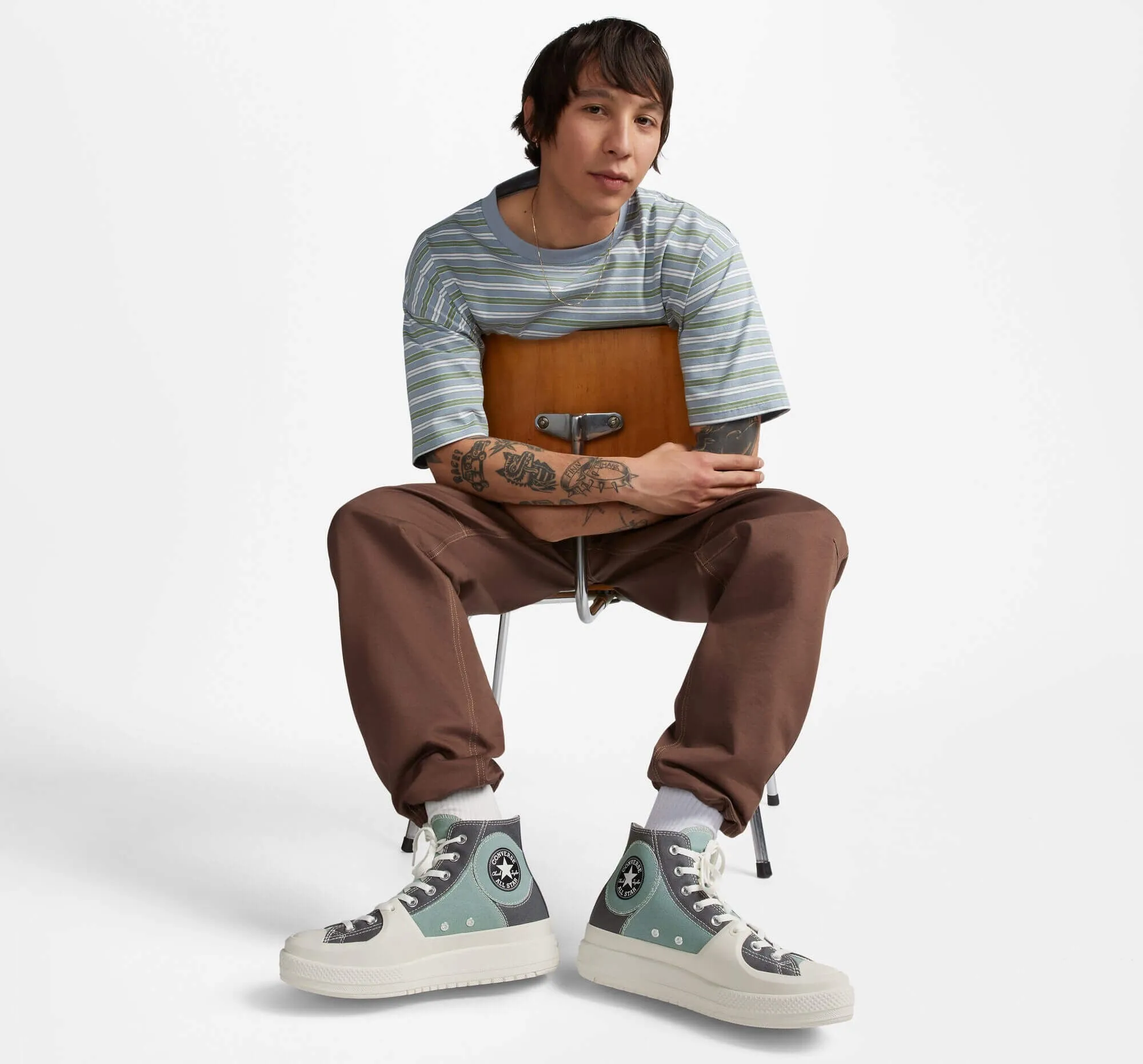 Dámske tenisky Convserse Chuck Taylor All Star Construct Colorblock Tidepool Grey/Cyber Grey