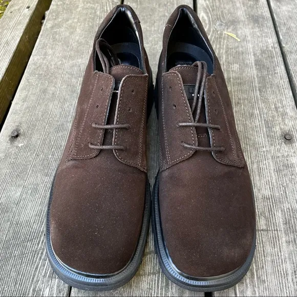 Doc Martens Burnt Oak Suede Leather Super Buck 4 Blind Eyelet Shoe Vintage Sz 12