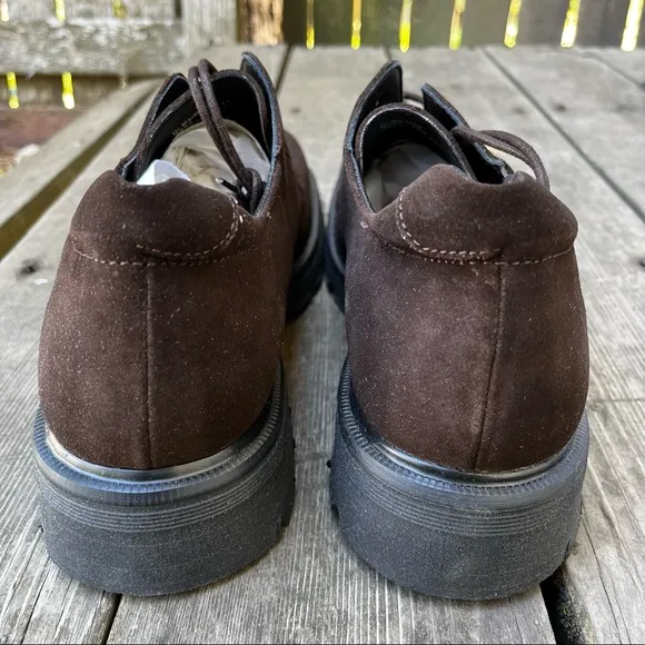 Doc Martens Burnt Oak Suede Leather Super Buck 4 Blind Eyelet Shoe Vintage Sz 12