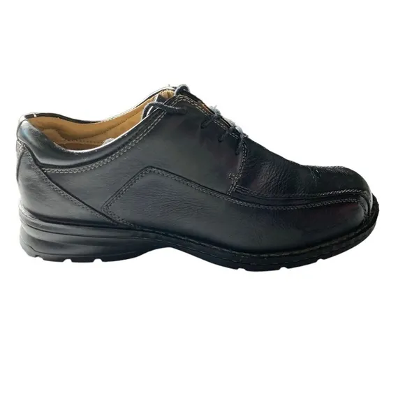 Dockers Men’s Black Lace Up Pro-Style Oxford Shoes with Top Stitch Size 12