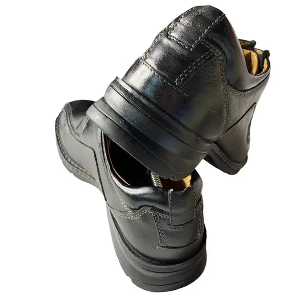 Dockers Men’s Black Lace Up Pro-Style Oxford Shoes with Top Stitch Size 12