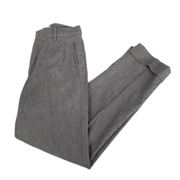 DOLCE &amp; GABANA VTG Luxury Gray Wool Dress Pants 46
