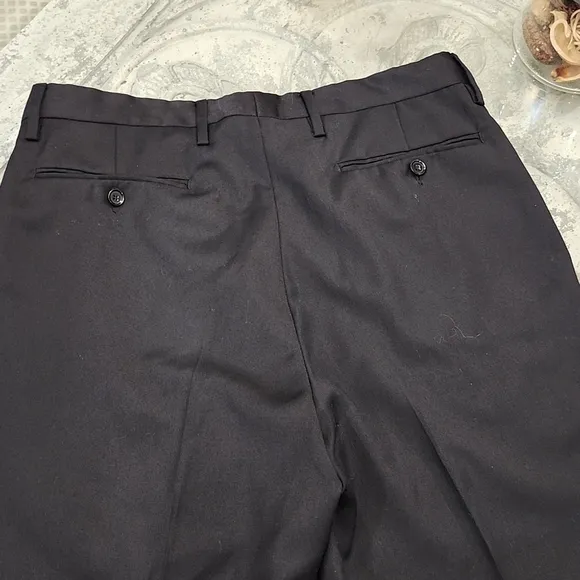 Dolce &amp; GABANNA Men's Luxury Black Wool Dress Formal Pants 32x29