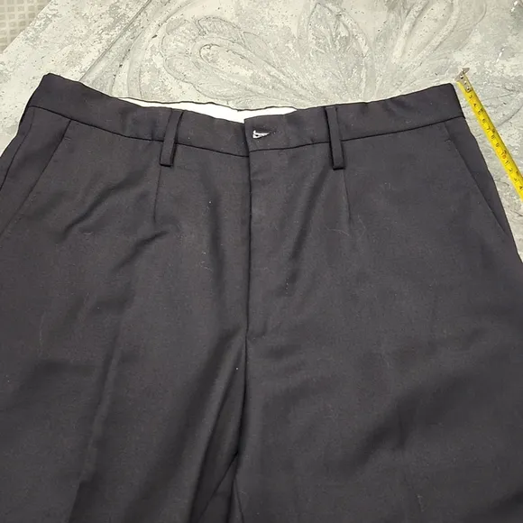 Dolce &amp; GABANNA Men's Luxury Black Wool Dress Formal Pants 32x29