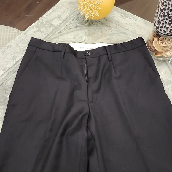 Dolce &amp; GABANNA Men's Luxury Black Wool Dress Formal Pants 32x29