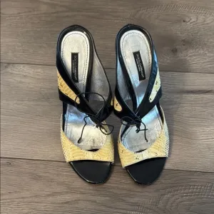 Dolce &amp; Gabbana Black and Yellow Women's Shoes