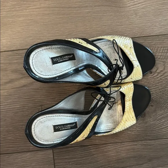 Dolce &amp; Gabbana Black and Yellow Women's Shoes