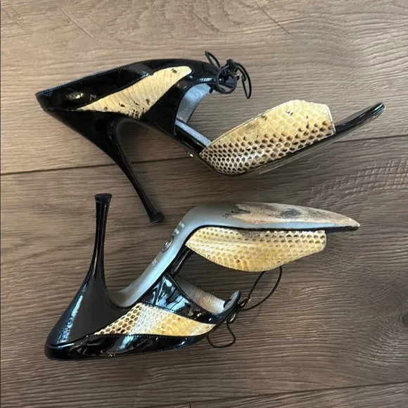 Dolce &amp; Gabbana Black and Yellow Women's Shoes