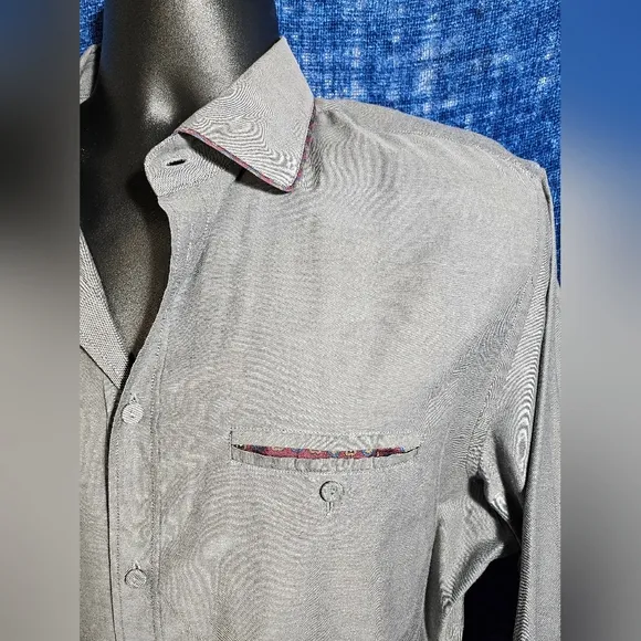 Dolce &amp; Gabbana Men Dark Grey Shirt Small 42 16 1/2