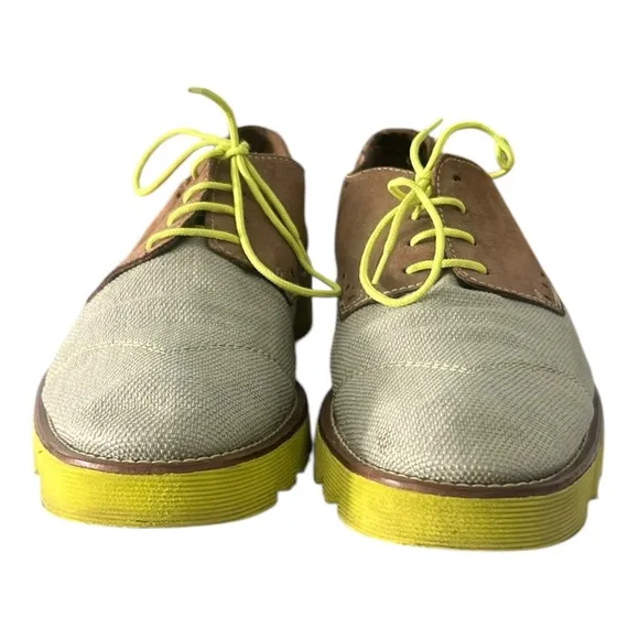 DONALD J PLINER  &quot;SIMON&quot; Lace Up Oxfords Shoes Brown Gray Green Size 8