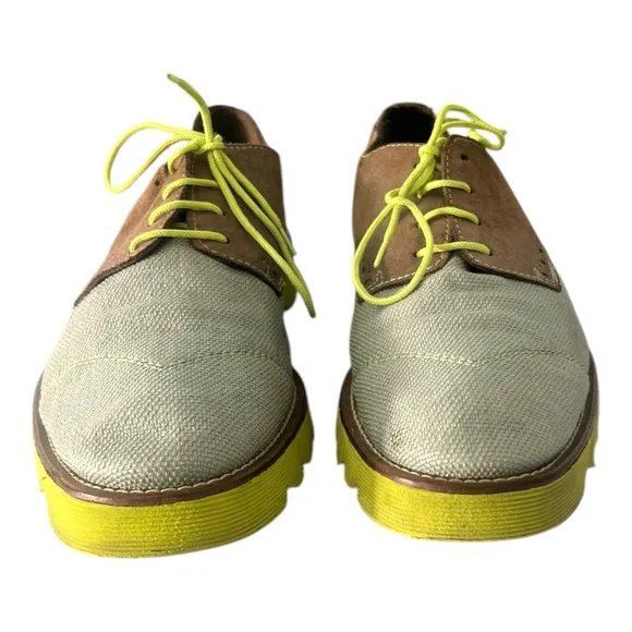 DONALD J PLINER  &quot;SIMON&quot; Lace Up Oxfords Shoes Brown Gray Green Size 8