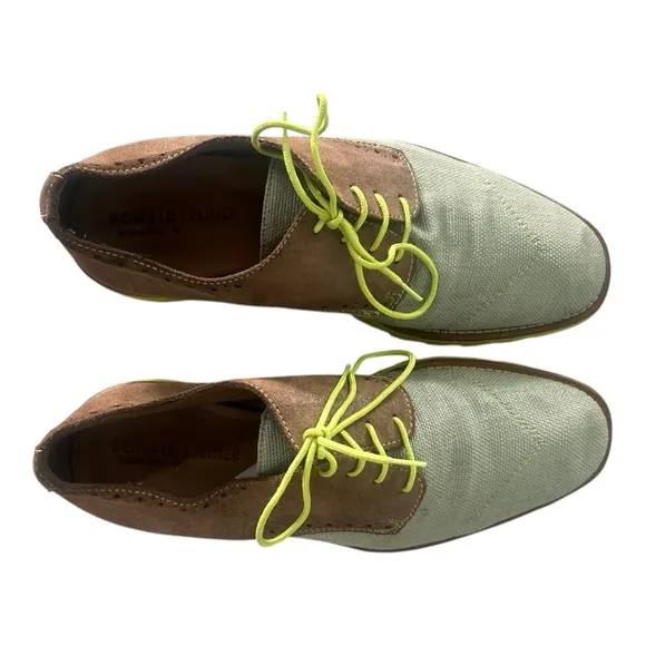 DONALD J PLINER  &quot;SIMON&quot; Lace Up Oxfords Shoes Brown Gray Green Size 8
