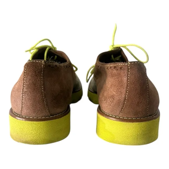 DONALD J PLINER  &quot;SIMON&quot; Lace Up Oxfords Shoes Brown Gray Green Size 8