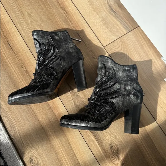 Donald J. Pliner Beaded Ankle Boots