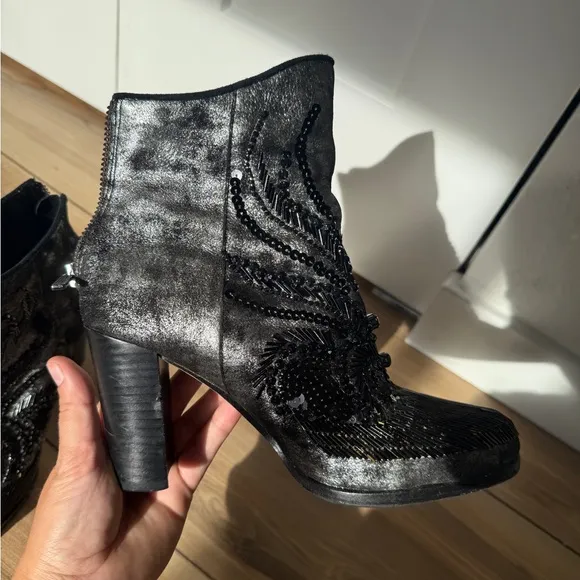 Donald J. Pliner Beaded Ankle Boots