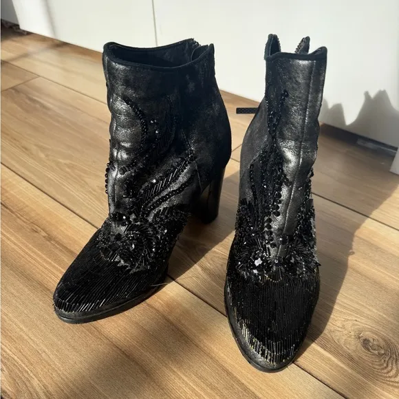 Donald J. Pliner Beaded Ankle Boots