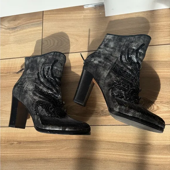 Donald J. Pliner Beaded Ankle Boots