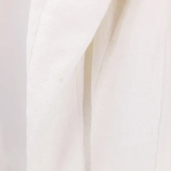 Dondup Coat Nubby Textured White Single Breasted Women's Sz IT 42 US M NWT $655