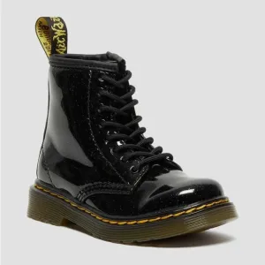 Dr. Martens 1460 Glitter Toddler Ankle Boots In Black/ Coated Glitter Size 1