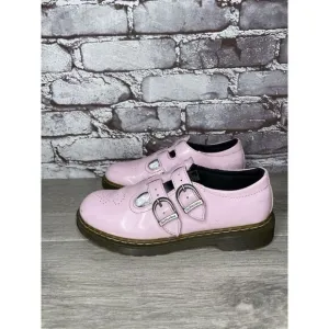 Dr. Martens 8065 J Pink Patent Leather Mary Jane Strap Shoes Women Sz 34EU/3M US