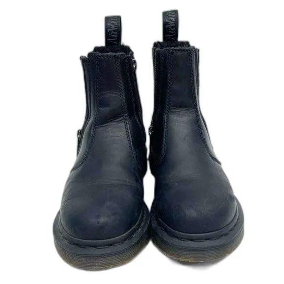 Dr. Martens Alyson Black Waterproof Leather Boots