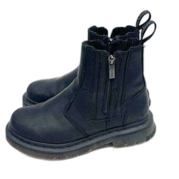 Dr. Martens Alyson Black Waterproof Leather Boots