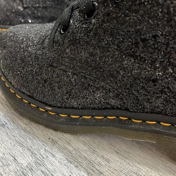 Dr. Martens Black Glitter 1460 Farrah boots size 10