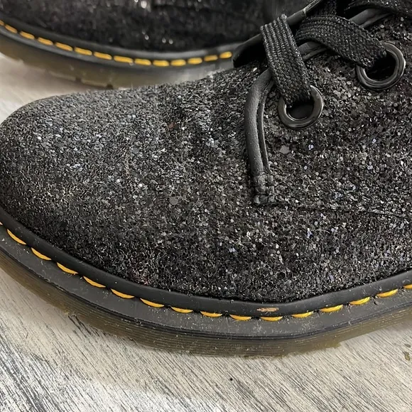 Dr. Martens Black Glitter 1460 Farrah boots size 10