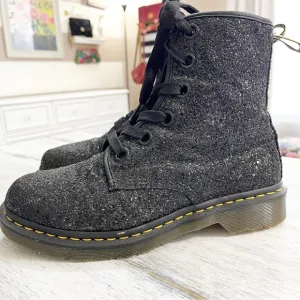 Dr. Martens Black Glitter 1460 Farrah boots size 10