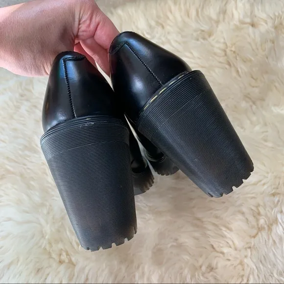 DR MARTENS CORDELIA RETRO MOD SMOOTH Black LEATHER HEELS