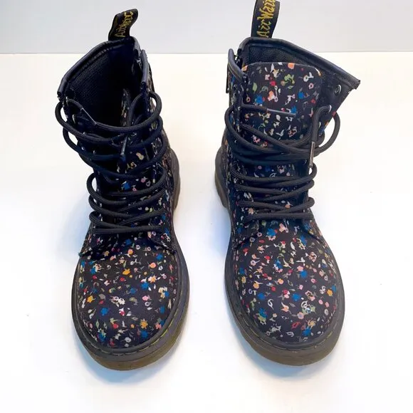 Dr. Martens Girls Delaney Courtney Floral Junior Boots, Size 3