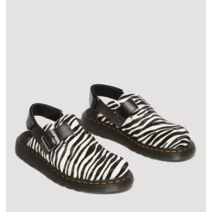 Dr. Martens Jorge II Cow hair upper slingback shoes zebra  Men's 6 Wmns 7