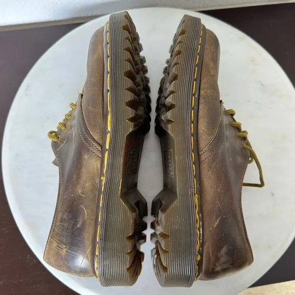 Dr Martens Men's 1561 Shoes England Size 5 Brown Leather Lug Sole Air Cushion