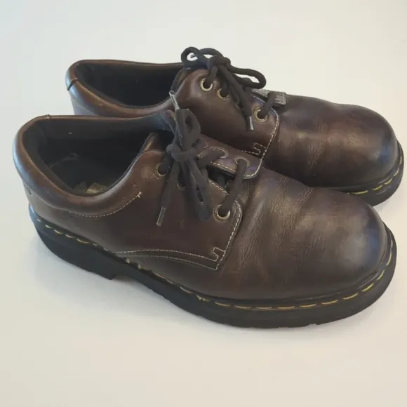 Dr. Martens Y2K Lace Up Oxford Shoes Size 11 Dark Brown England 9369 AW004 EUC