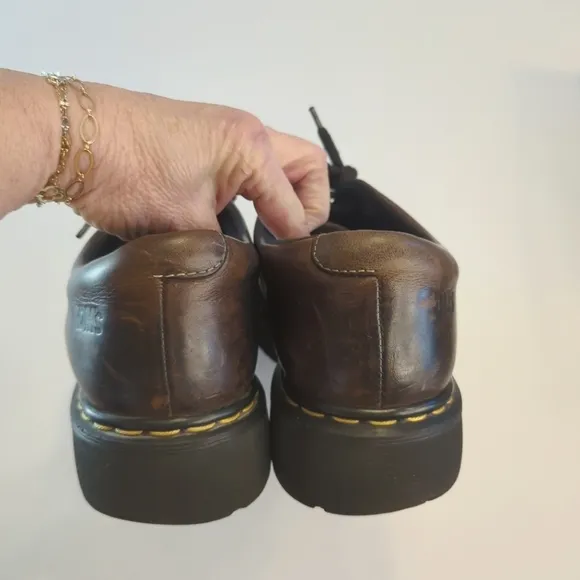 Dr. Martens Y2K Lace Up Oxford Shoes Size 11 Dark Brown England 9369 AW004 EUC
