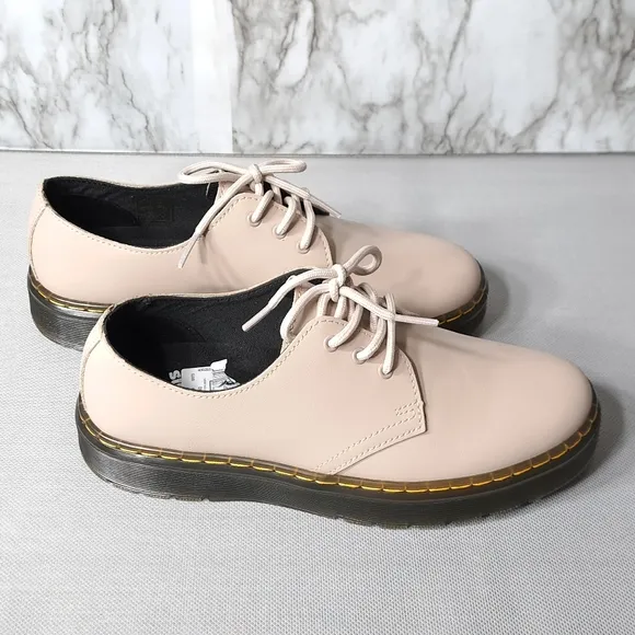 Dr Martens Zavala Lo Taupe Leather Oxford Shoes US M 7 US L 8‎