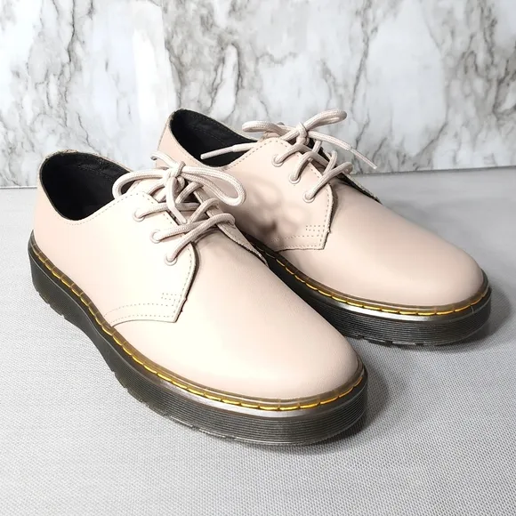 Dr Martens Zavala Lo Taupe Leather Oxford Shoes US M 7 US L 8‎